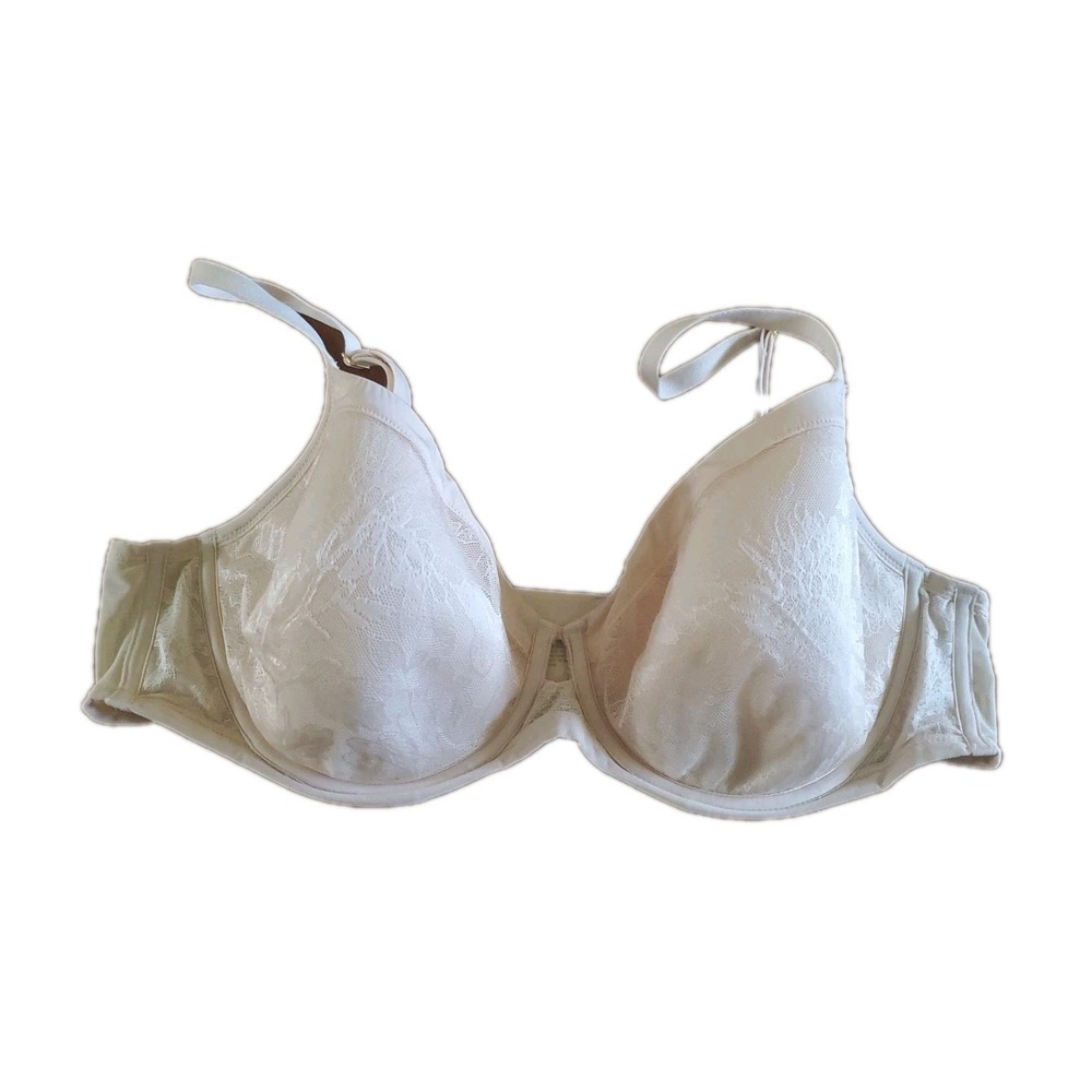 Soma Women Bra 40C Beige Floral Lightest Lift Perfect Coverage Lace Underwire‎